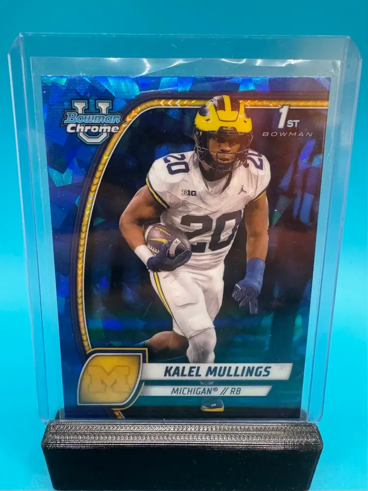 Kalel Mullings 1st Bowman Chrome U Sapphire Tennessee Titans