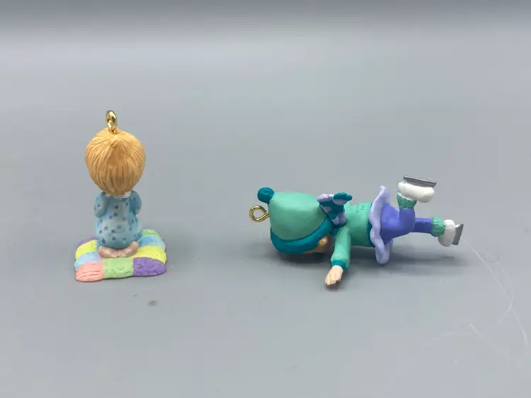 Vintage Miniature Hallmark Keepsake Ornaments Betsey Clark Set of 2 - 1998 Betsey's Prayer and 1999 Betsey's Perfect 10