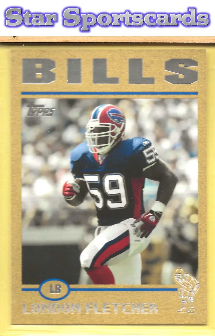 2004 Topps #18 London Fletcher Gold #/499 Buffalo Bills