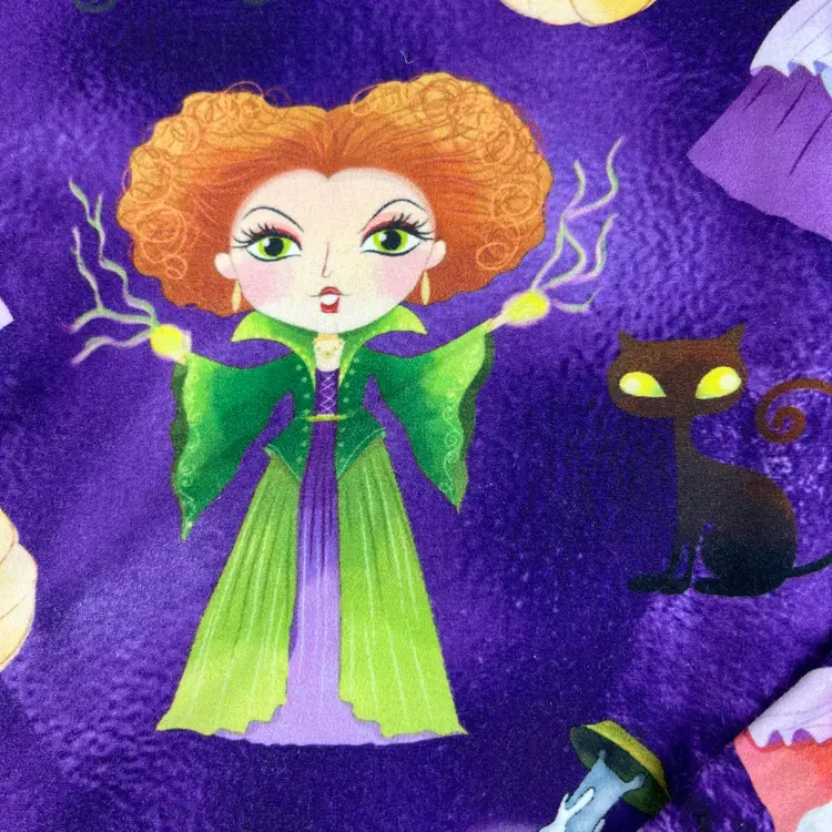 Hocus Pocus Sanderson Sisters Purple Yoga Band Leggings UV Protection OS 3-14