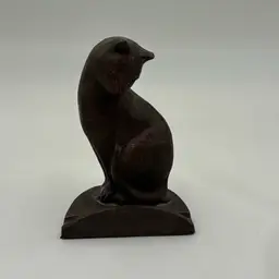 Cat Business Metal Card Holder Or Just Sculpture