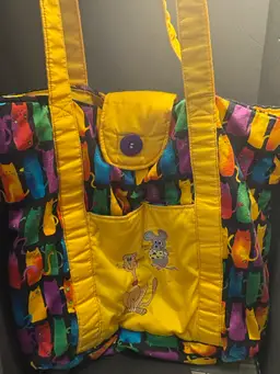 Vintage Laura Burch? Cats Cats Cats Colorful Tote Bag