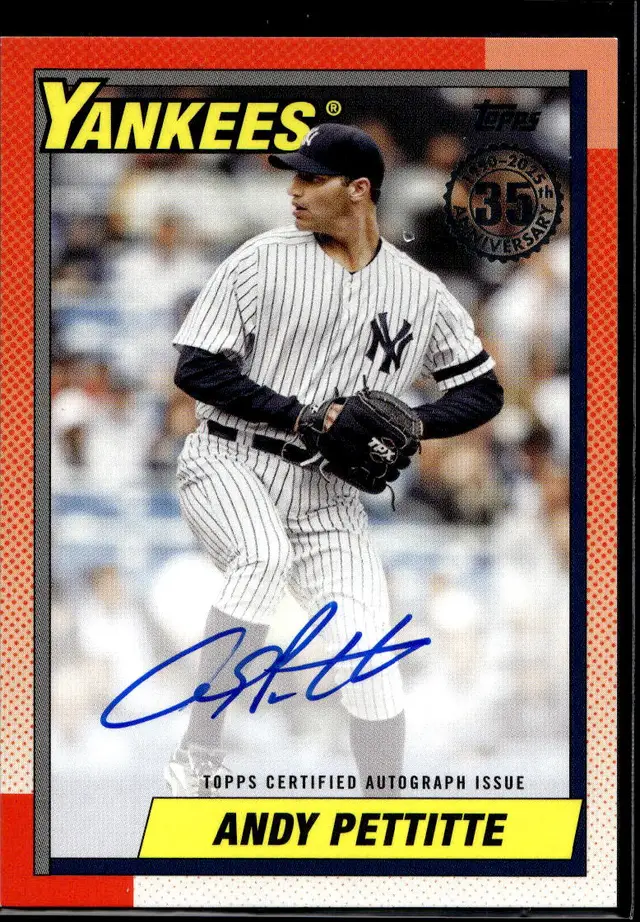 2025 Topps 35th Anniversary Andy Pettitte Auto 1990 90A-AP