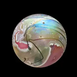 Glass House Studio Abstract Iridescent Paperweight