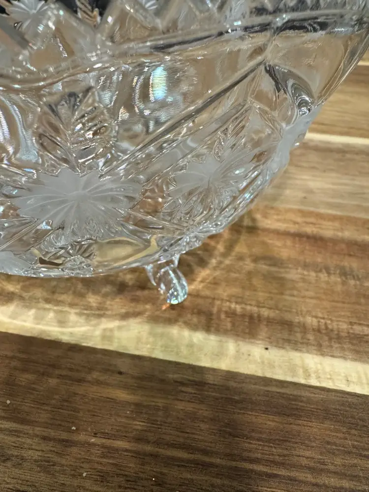 Antique Crystal Cut Glass Bowl