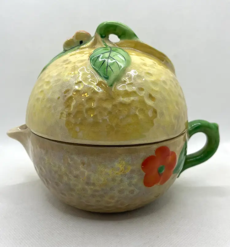Vintage Hand Painted Lemon Juicer Reamer Pitcher Clown Insert Made In Japan