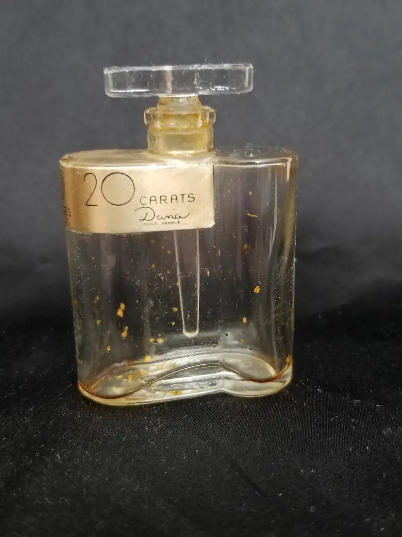 #136 Vintage Mini 20 Carats by Dana Glass Perfume Bottle with Dauber