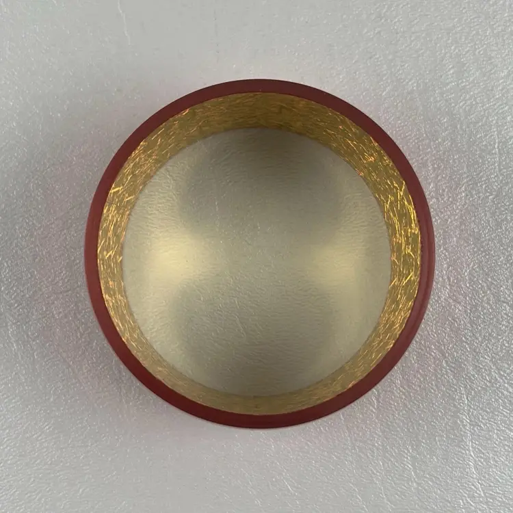 Retro Wide Bangle Bracelet Hot Pink / Gold  Plastic 2.5" Glitter