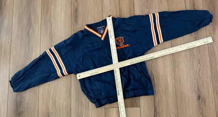 VINTAGE CHICAGO BEARS  NFL  PULLOVER JACKET BY NFL YOUTH LARGE 14/16