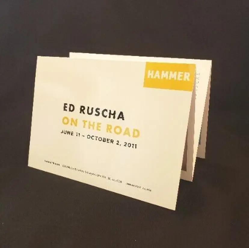 Ephemera Ed Ruscha: ON THE ROAD Exhibition Preview Card Accordion Style 2011