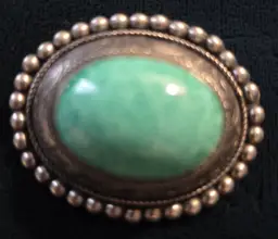 Vintage Turquoise and Sterling Silver Brooch