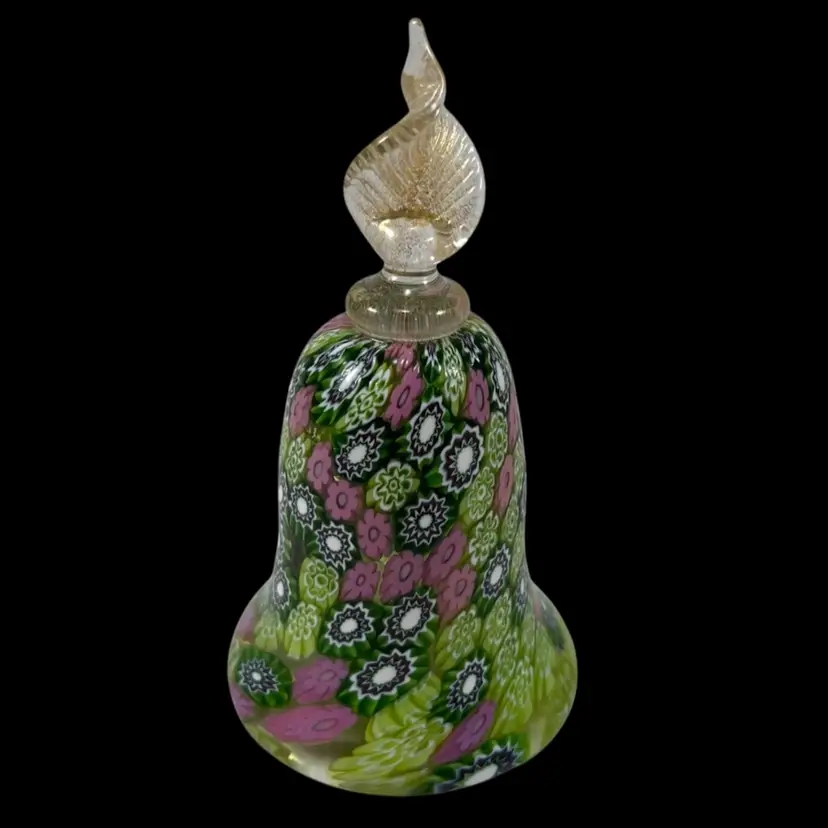 Glass Of Venice Murano Millefiori Blown Glass Bell