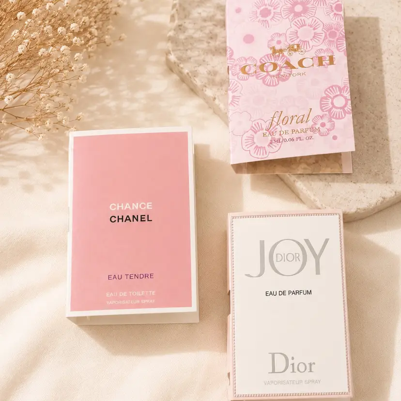 3 Perfume Sample Packs Coach, Chanel, Dior