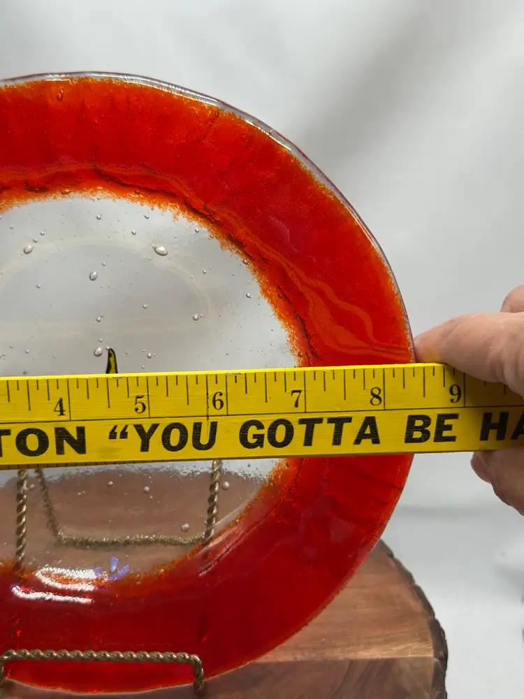 Sharon McNamara Fused Glass Bowl Dichroic Emblem Signed & Incredible