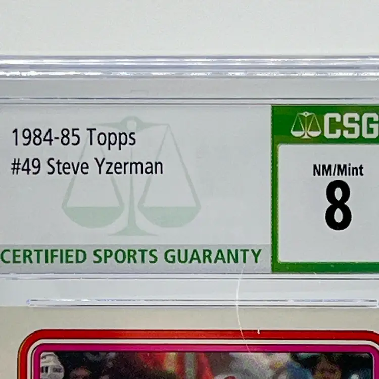 1984-85 Topps Steve Yzerman #49 CSG 8 Rookie RC HOF Redwings crossover?