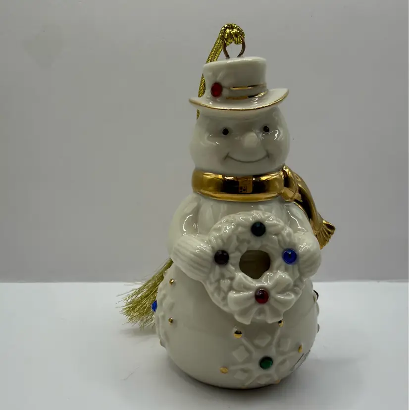 Lenox Holiday Gems Jeweled Snowman Christmas Ornament 4”
