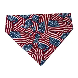 Dog Bandana Size Medium American Flag Print Dog Handmade Size 9 and 1/4” Wide