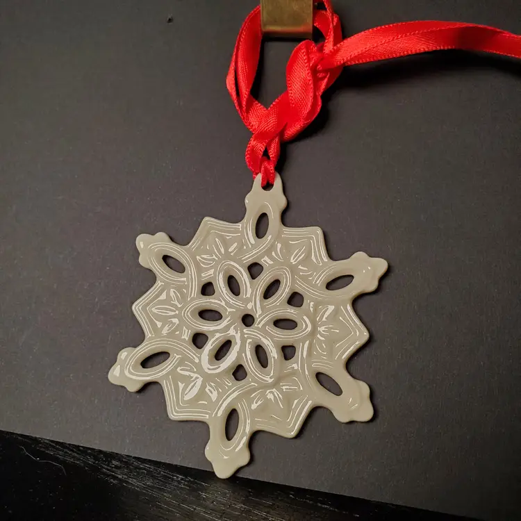 Lenox Porcelain Snowflake Ornament