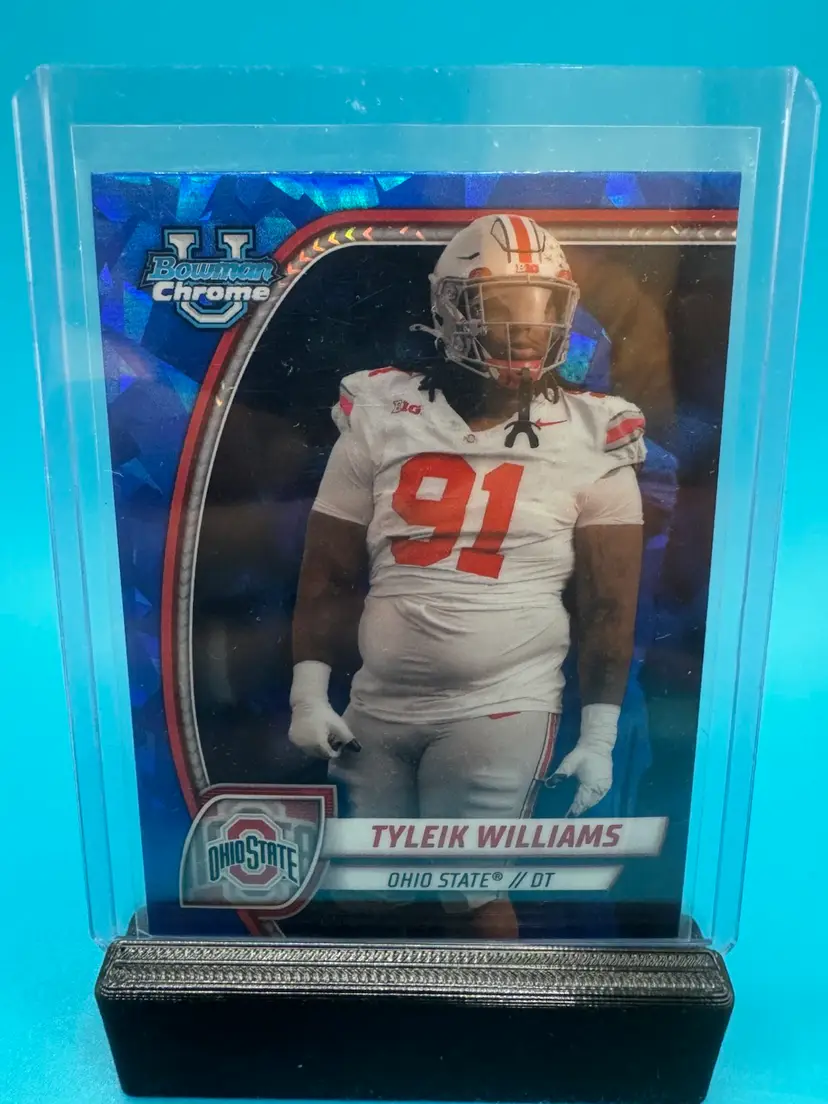 Tyleik Williams Bowman Chrome U Sapphire Ohio State Buckeyes
