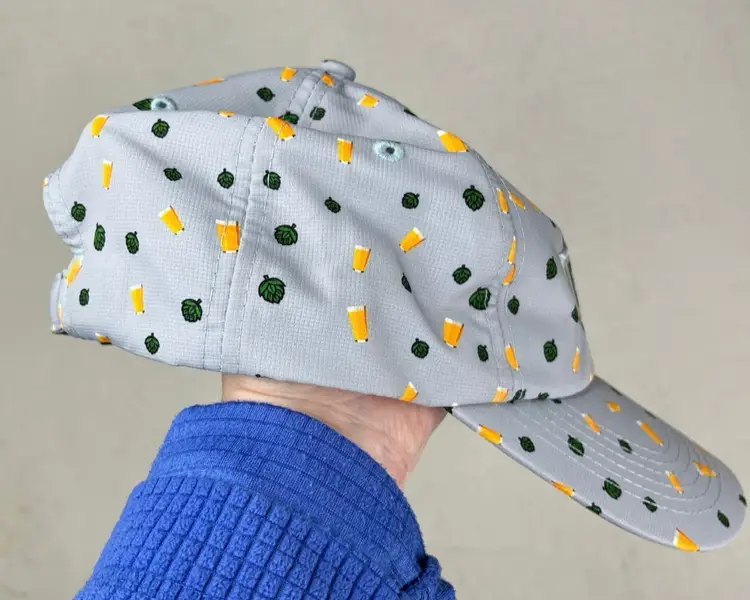 Imperial Beer Hops Print Oldfield Golf Resort Hat in Gray men’s one size