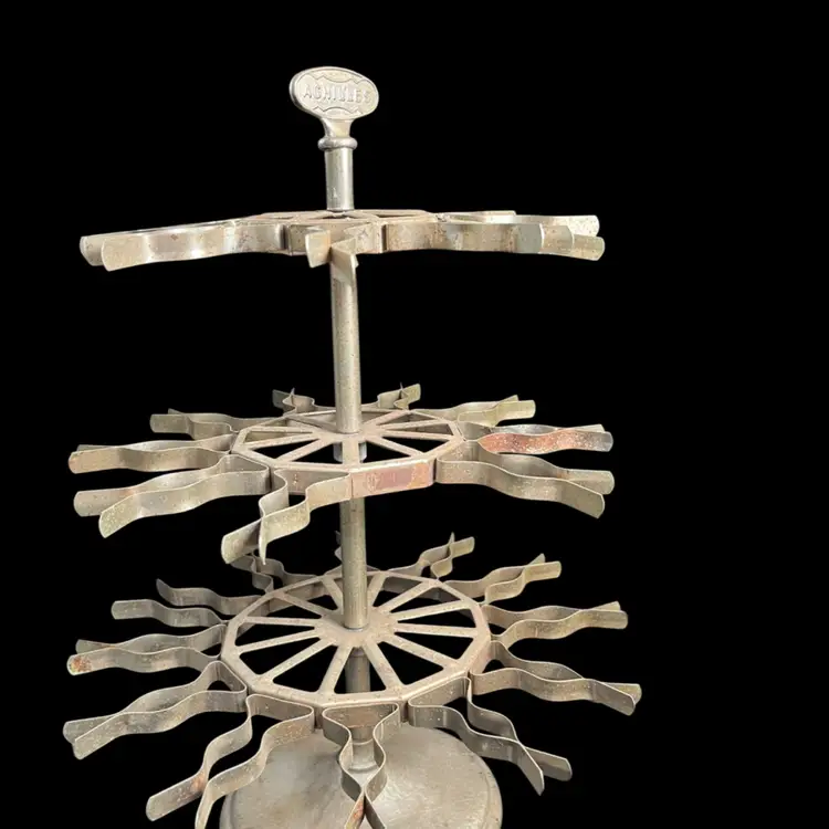 Vintage Metal Achilles 3 Tier Rubber Stamp Holder & Carousel