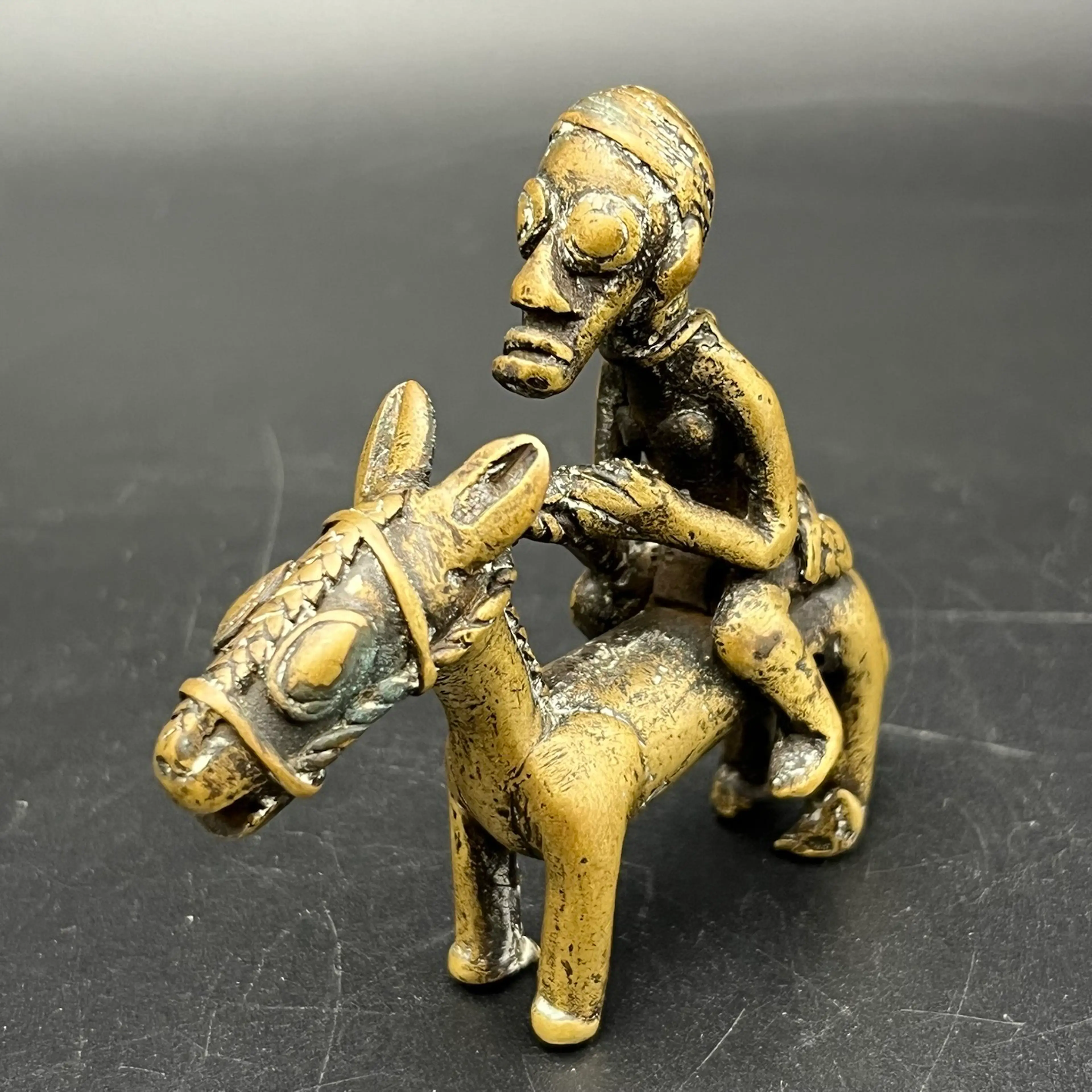 Mounted Equestrian Horse Rider Warrior Ashanti Akan Ghana Gold Weight Africa