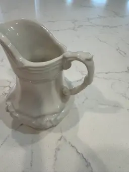 Mini White Ironstone Pitcher