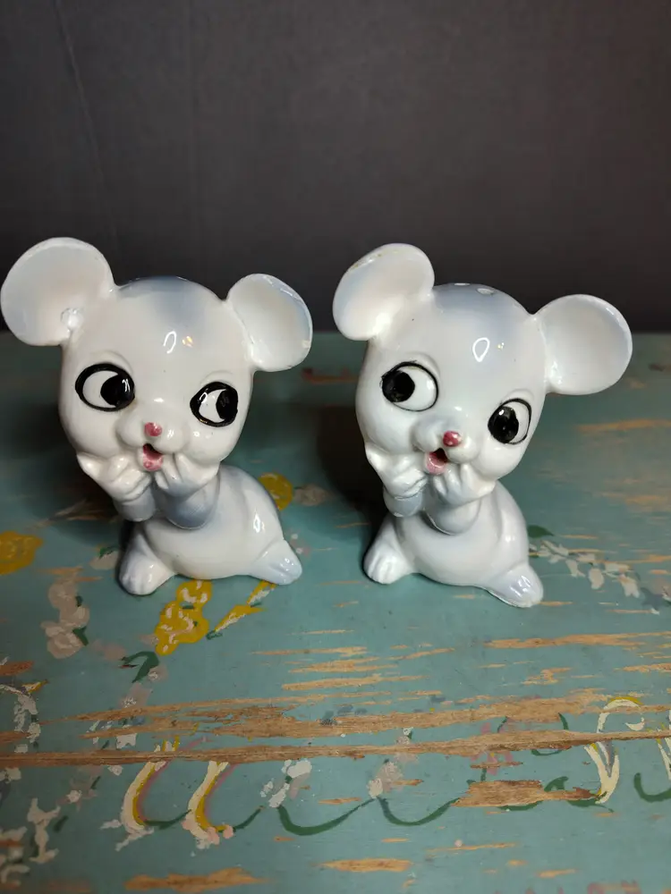 Vintage Mice Salt & Pepper Shakers