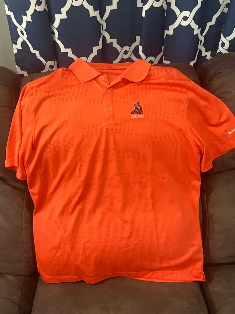 Nike Golf Polo- Oakmont CC- Orange- Size XL