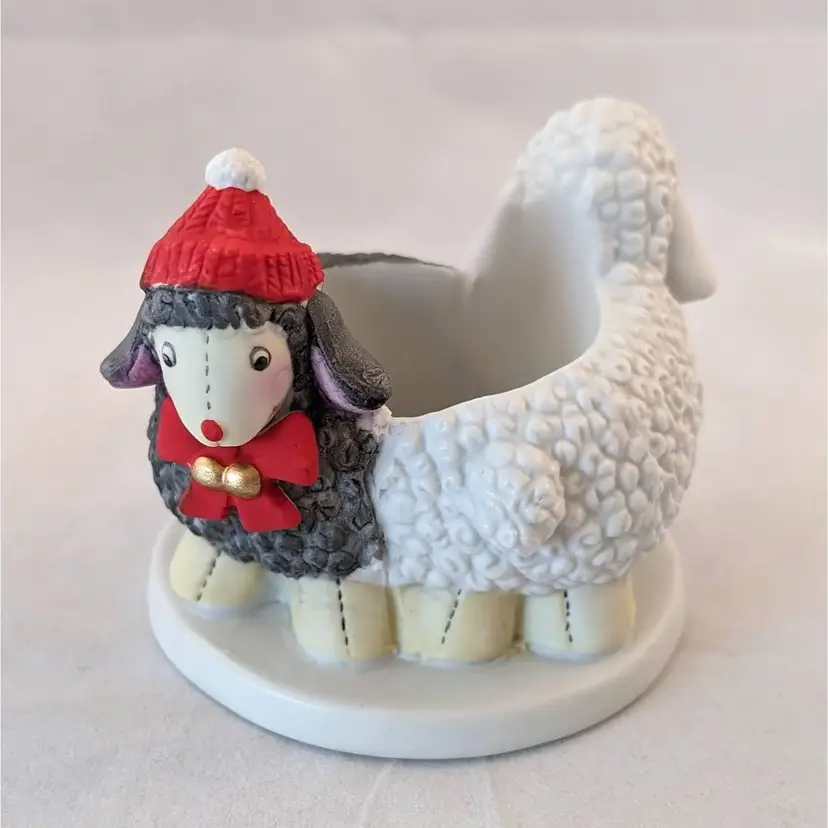 Colonial Candle of Cape Cod Sheep Votive Holder Ceramic