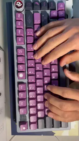 Custom HI75 “Space.” Mechanical Keyboard. Tactile. Lubed. O-ring