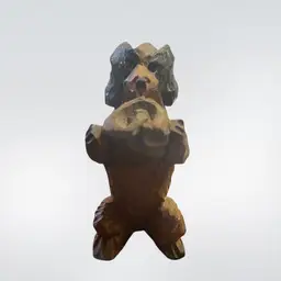 Wooden Hand Carved Dog