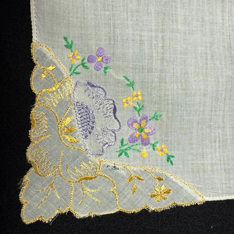 Vintage Embellished Handkerchief
