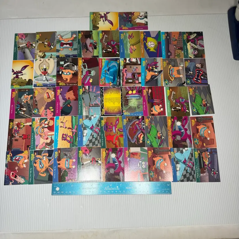 1990’s Nickelodeon AHHHH! Real Monsters Trading Cards Lot Of 47