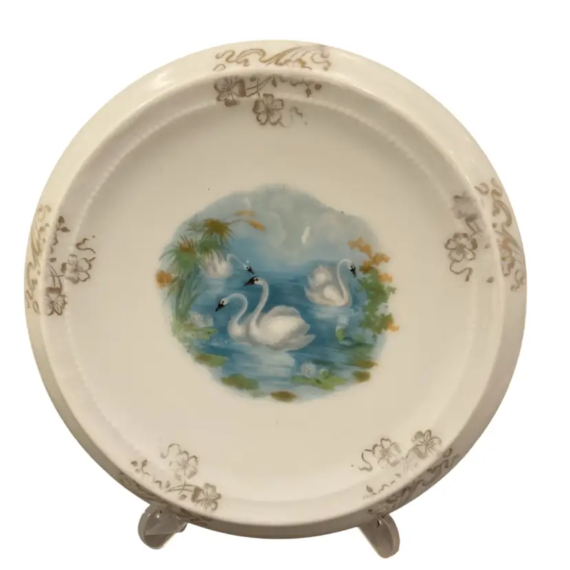 RS Prussia Fine China, "SWANS ON LAKE" Teapot Trivet
