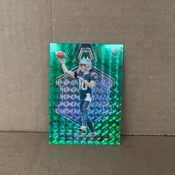 2024 Panini Mosaic Football Drake Maye Green Prizm RC