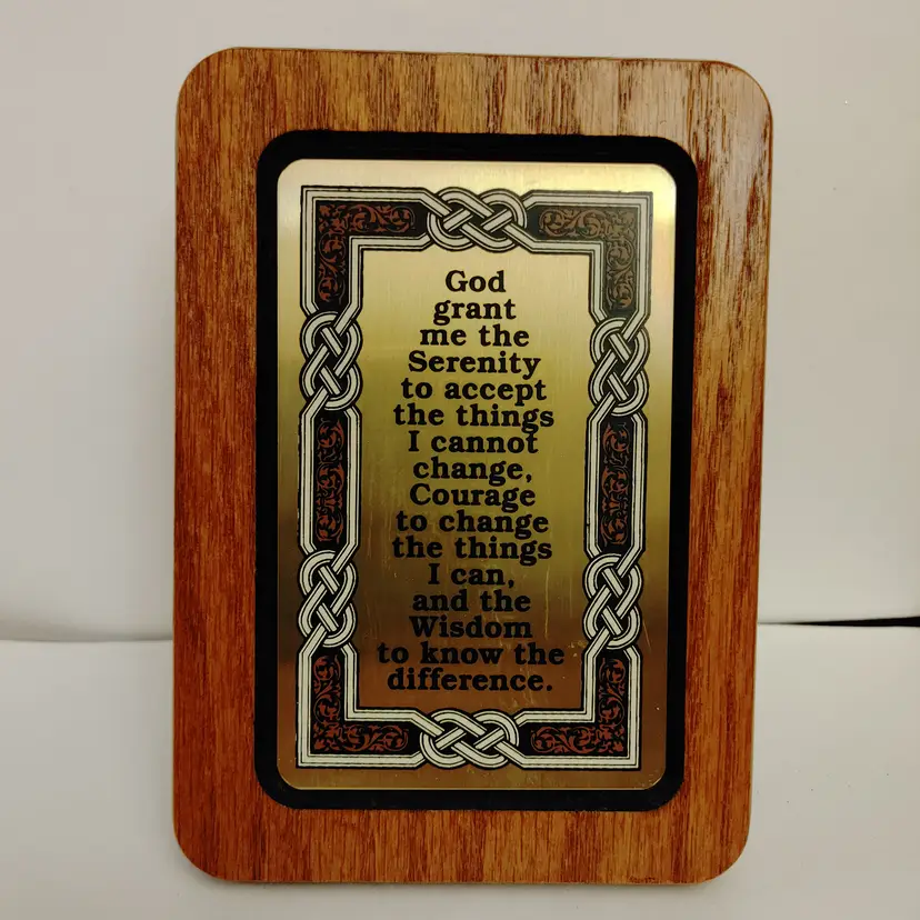Serenity Prayer in Frame. Great condition. 7.25 inches high.