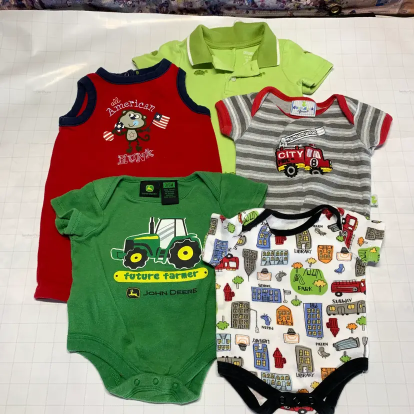 5-Boys Short Sleeve Clothes 3-6m