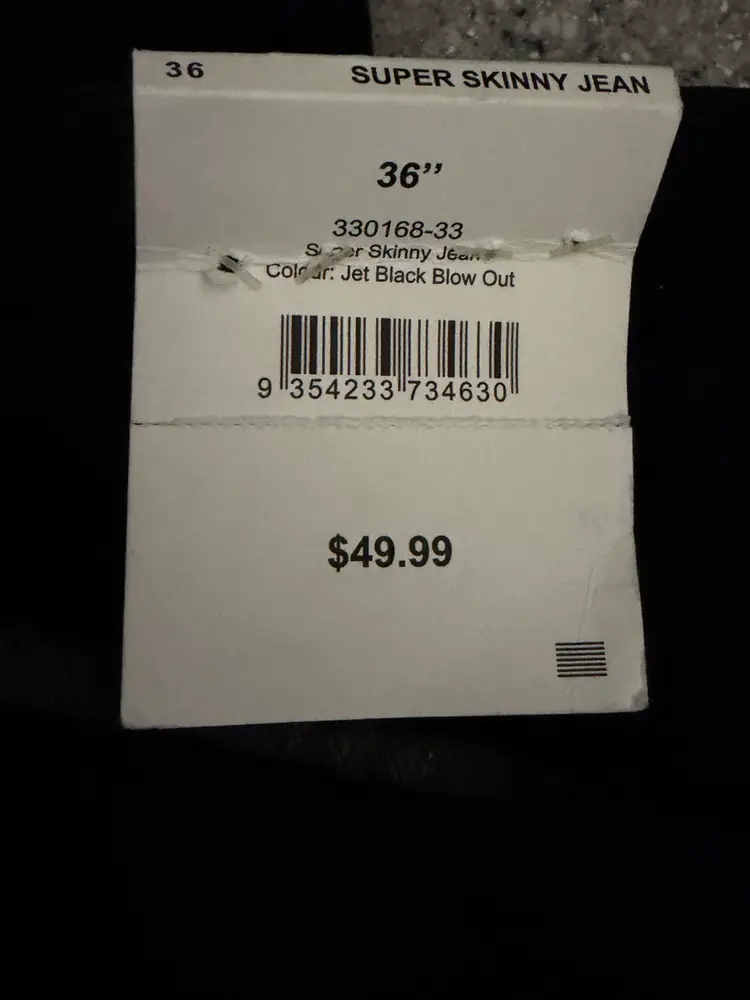 New-$49.99  black distressed skinny jeans,36-33