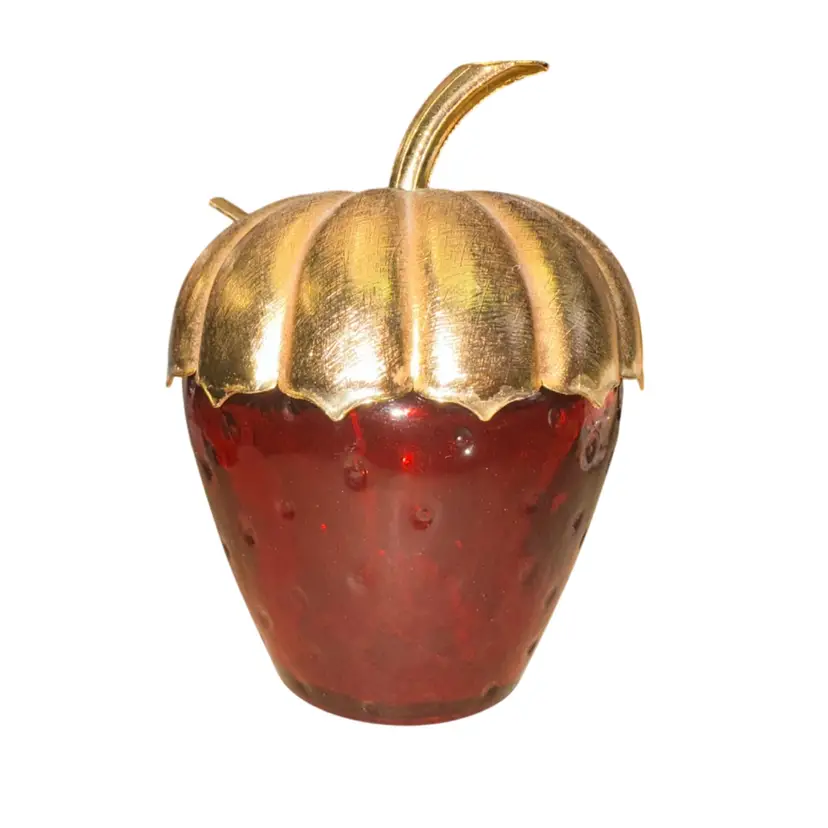 Avon Strawberry Sugar Bowl With Lid & Spoon