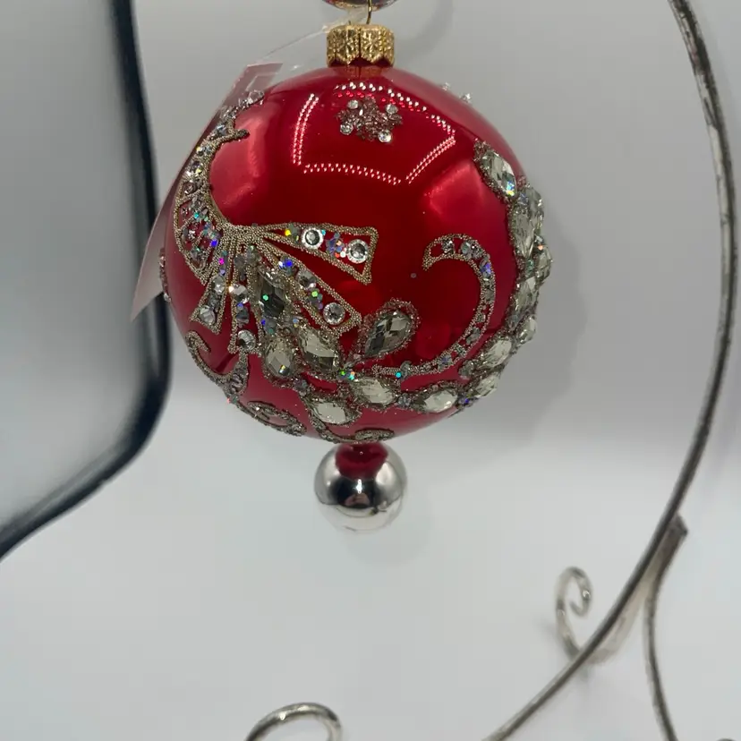 Heartfully Yours Ornament King Christopher Radko RED RHAPSODIE Ball Ornament