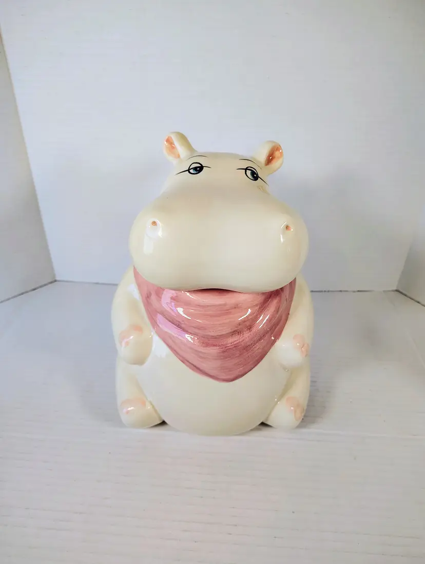 Vintage Hippo Cookie Jar