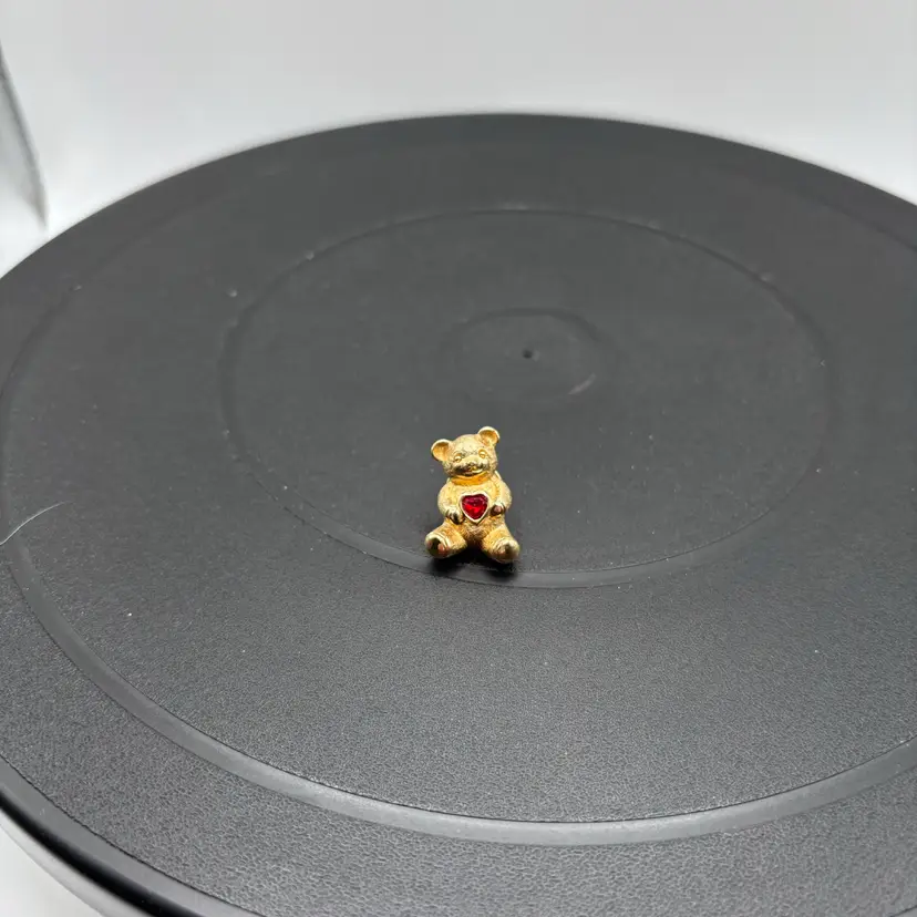 Avon Bear With Red Stone Pin