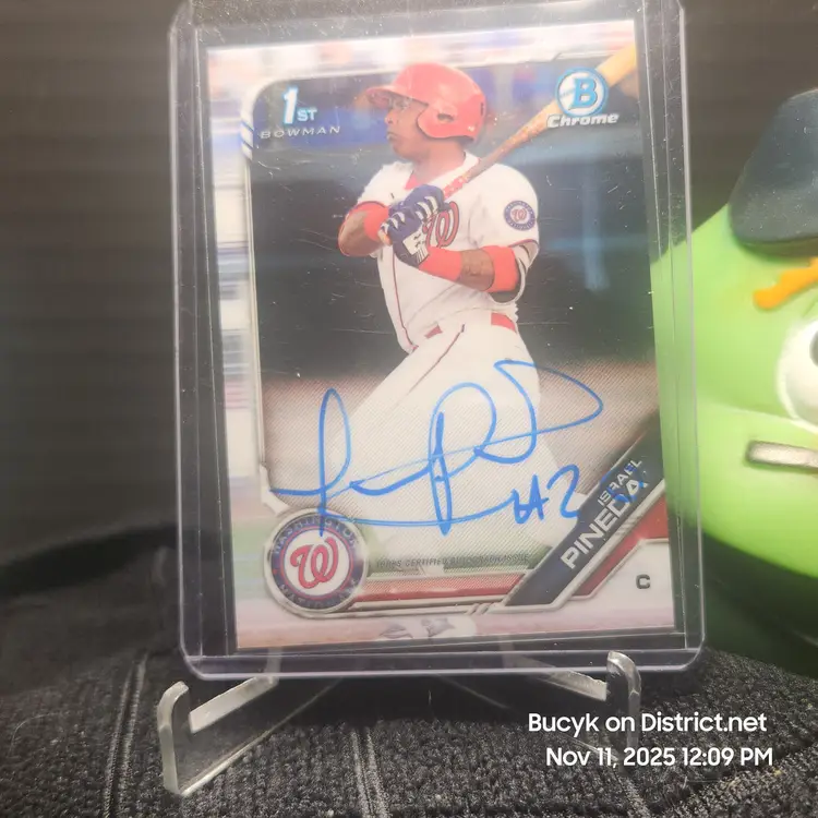 2019 Bowman Chrome Auto - Israel Pineda Washington Nationals