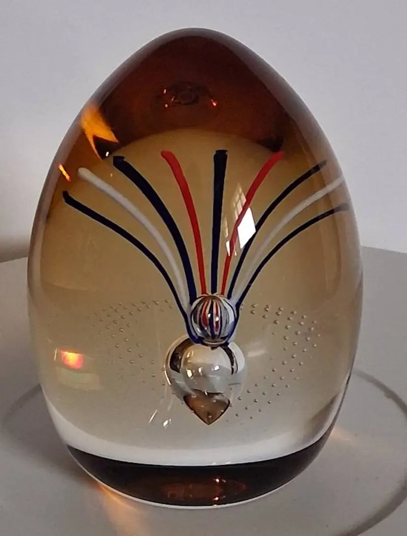 Vintage VERY SCARCE Caithness Glass, Scotland Limited Edition of 500 'Superhero' Magnum Sized Paperweight