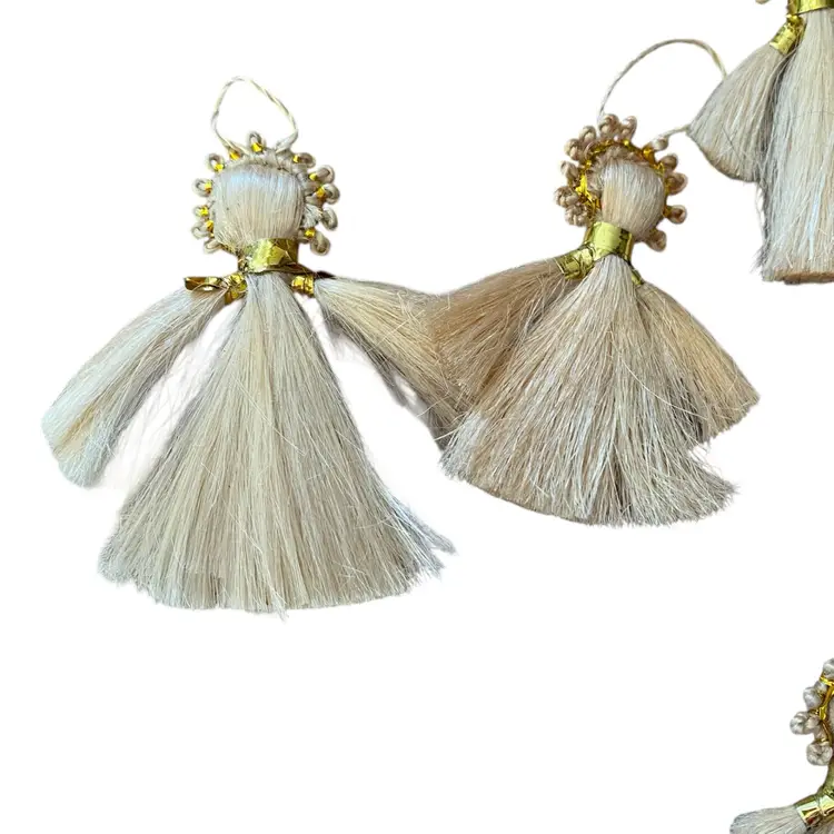 Vintage Horse Hair Christmas Angels Set of 5 Ornaments Keepsake