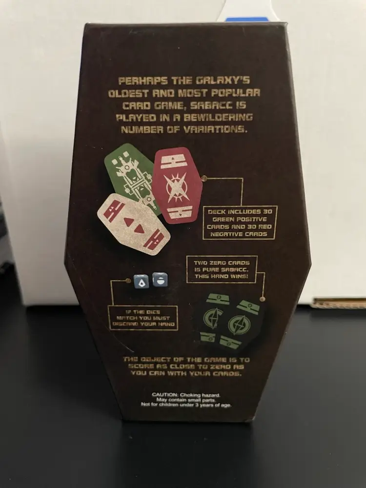 Star Wars SABACC Card & Dice Game Disney Theme Parks Galaxy’s Edge NIB