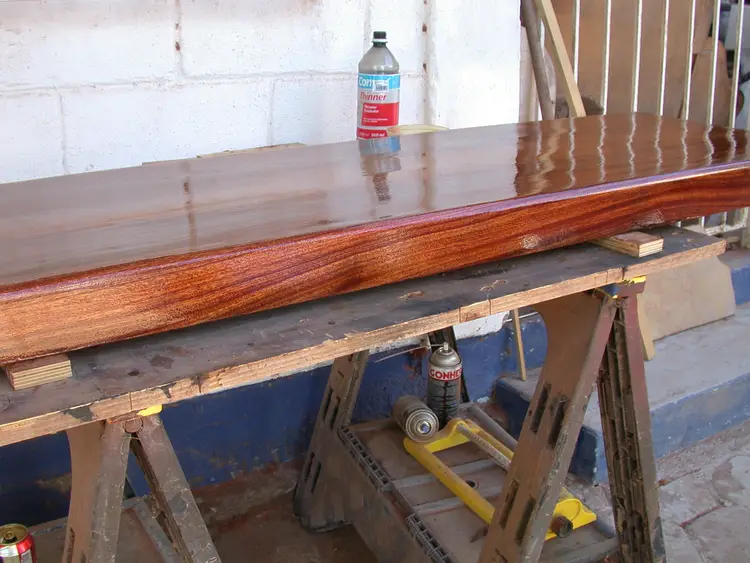 Outdoor tables, benches and storage.