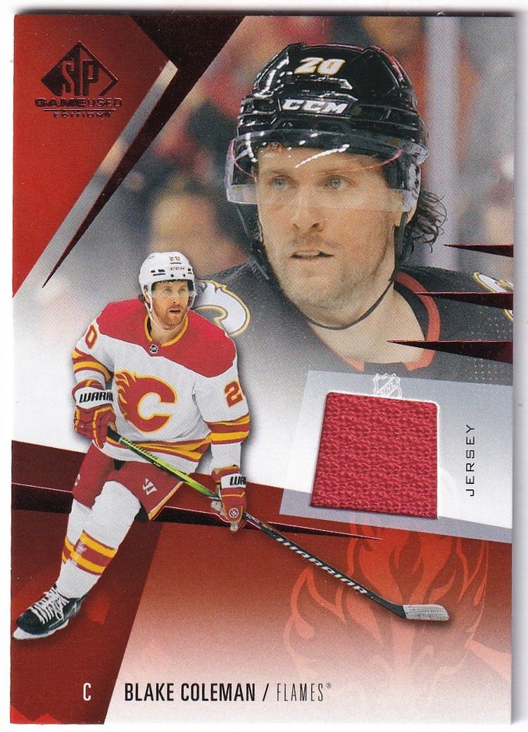 2023-24 SP Game Used Jerseys #49 Blake Coleman Calgary Flames Hockey Card