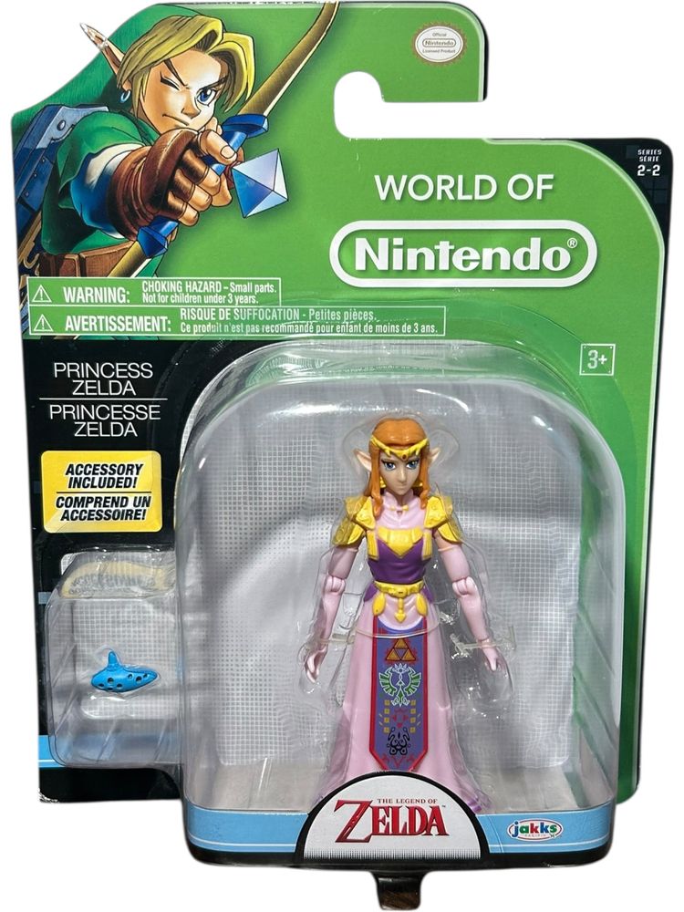 World of Nintendo Princess Zelda Ocarina of Time 4.25” Action Figure Legend